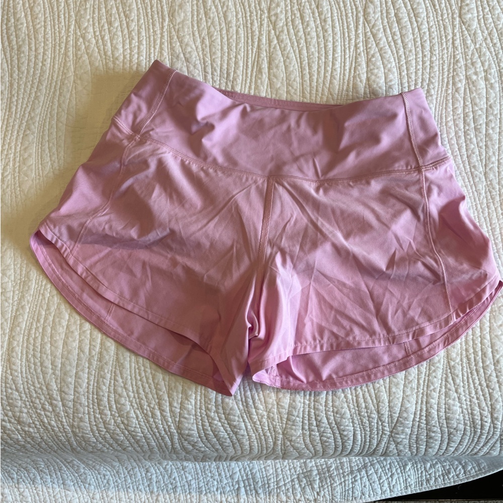 lululemon speed up shorts 4 inch vita pink